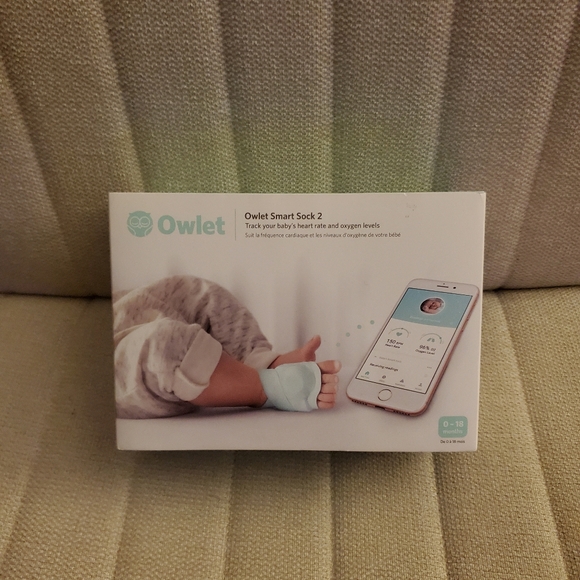 Owlet Smart Sock 2 ~ Baby Monitor 0-18 Months With Box - Picture 1 of 3